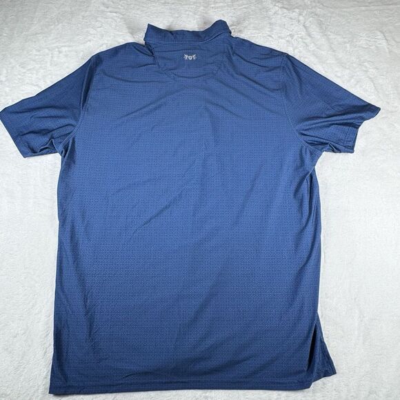 Hickey Freeman Polo Shirt Men XL Blue Golf Geometric All Over Print‎ Performance - Picture 5 of 8